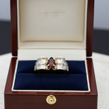 Designer EMJ Garnet and Diamond Ring 14873