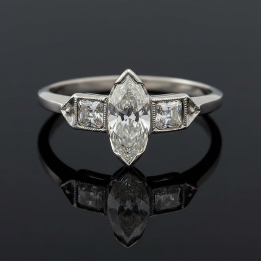 Art Deco Diamond Platinum Ring