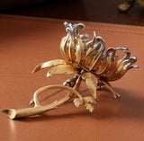 Vintage Italian "En Tremblant" Moving Petals Diamond and 14k/18k Yellow/White Gold Flower Brooch