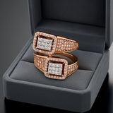 Effy Diamond and 14K White and Rose Gold Bypass Ring
