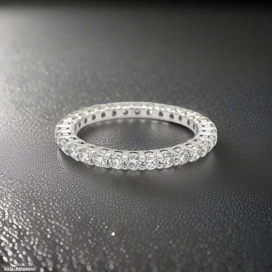 Maya Lianna 1.03 ctw Diamond and 14K White Gold Eternity Band