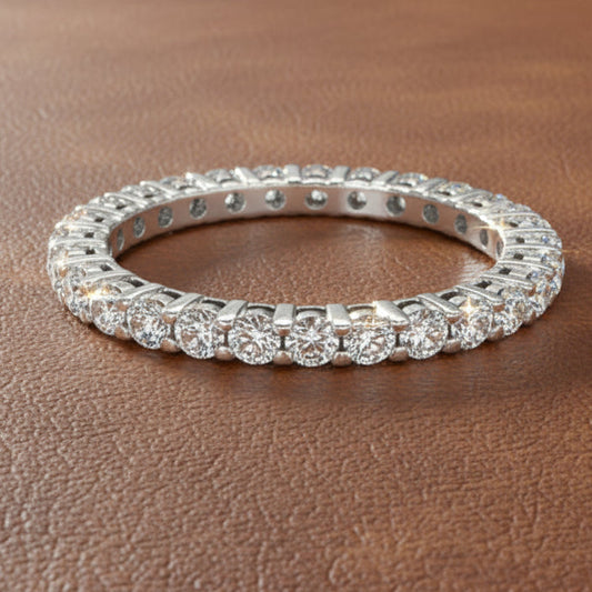 Maya Lianna 1.03 ctw Diamond and 14K White Gold Eternity Band