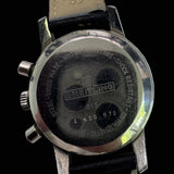 Estate Breitling No. 815 Long Playing Collector's Watch 52 Hour Power Reserve. Rare Circa 1970 (Black Leather Strap)