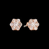 Maya Lianna 1.00 cttw Diamond Cluster 14K Rose Gold Earrings