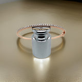 1.01 ctw Diamond and 14K Rose Gold Bangle