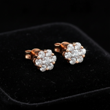Maya Lianna Diamond and 14K Rose Gold Cluster Earrings