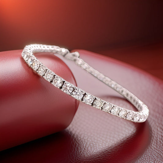 Classico 7.75 ctw Diamond and 18K White Gold Tennis Bracelet