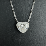 3.01ct Diamond Heart Shape Necklace 14K White Gold