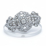 Art Deco 17.50 ctw Diamond (Center Diamond 2.50 ct), Platinum and 18K White Gold Brooch