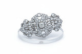 Art Deco 17.50 ctw Diamond (Center Diamond 2.50 ct), Platinum and 18K White Gold Brooch