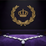 Modern Diamond and Platinum/18Kt White Gold Necklace