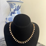 Modern 1960's Angel Skin Coral 18k Yellow Gold Necklace