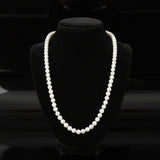 Modern 6.50 x 7.00 mm Japanese Akoya Cultured Pearls 24" 14kt Yellow Gold Necklace
