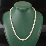 Mid Century 1950's Japanese Akoya 5 - 7.00 mm Cultured Pearl Graduated Necklace