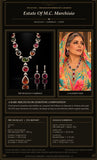 Estate M.C. Marchisio 250cttw Multi Color Tourmaline & 34.75cttw Diamond 18KT White Gold Necklace & Earring Set