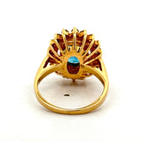 Estate 2.70 ct Blue Topaz Diamond 14K Yellow Gold Ring 15439