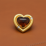 Tiffany & Co Paloma Picasso Citrine, Diamond and 18K Yellow Gold Heart Brooch