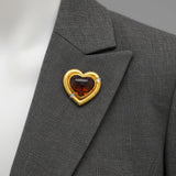 Tiffany & Co Paloma Picasso Citrine, Diamond and 18K Yellow Gold Heart Brooch