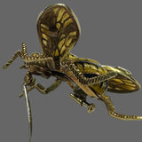 Vintage Black & Yellow Plique-A-Jour Enamel and Old European Cut Diamond 18K Yellow Gold Bee Brooch