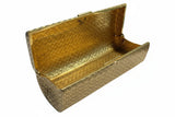 Vintage Italian 1960's Woven 18K Yellow Gold and Diamond Minaudiere/Evening Purse with Leather Outer Case
