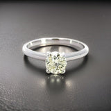 Diamond and 14K White Gold Solitaire Engagement Ring