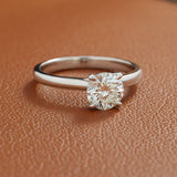 Diamond and 14K White Gold Solitaire Engagement Ring