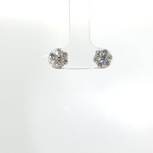 1.00 CTTW Cluster Earrings