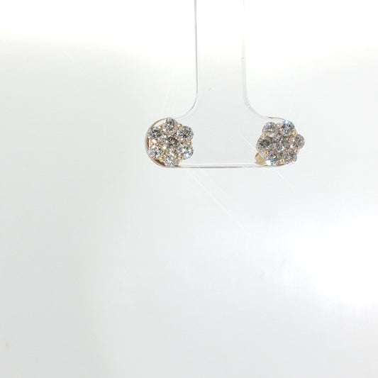 1.00 CTTW Cluster Earrings