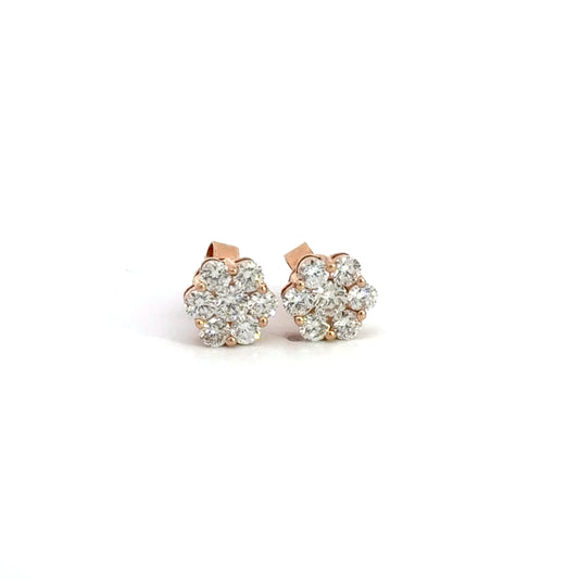 1.00 CTTW Cluster Earrings