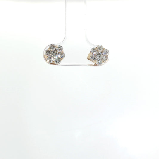 1.00 CTTW Cluster Earrings