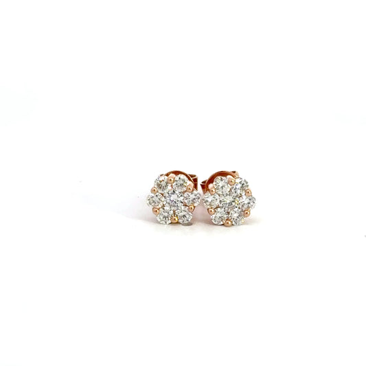0.75 CTTW Cluster Earrings