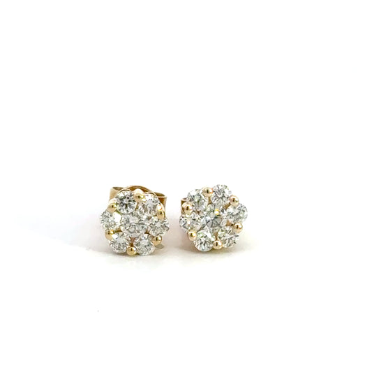 0.75 CTTW Cluster Earrings