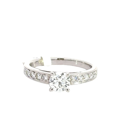 1.00 CTTW Accented Solitaire Ring