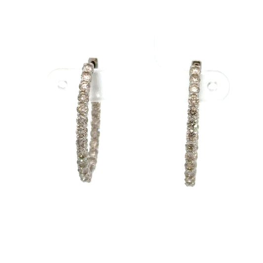 3.00 CTTW Hoops Earrings
