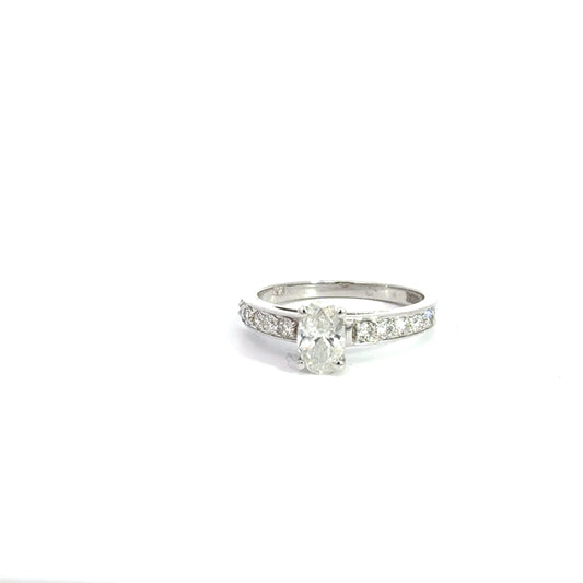1.01 CTTW Accented Solitaire Ring