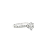 2.21 CTTW Accented Solitaire Ring