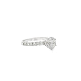 2.21 CTTW Accented Solitaire Ring