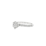 2.21 CTTW Accented Solitaire Ring