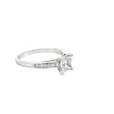1.06 CTTW Accented Solitaire Ring