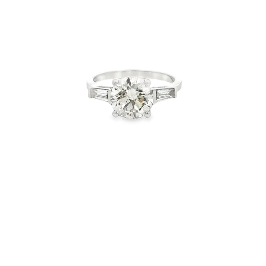 2.53 CTTW Accented Solitaire Ring