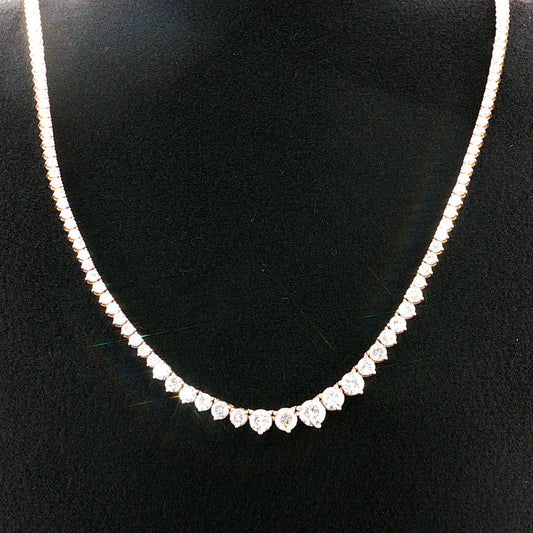 10.00 CTTW Graduated/Riviera Necklace