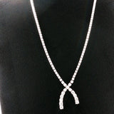 8.22 CTTW Wishbone Necklace