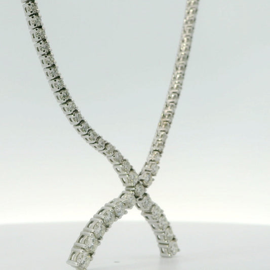 8.22 CTTW Wishbone Necklace