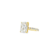 8.16 CTTW Accented Solitaire Ring