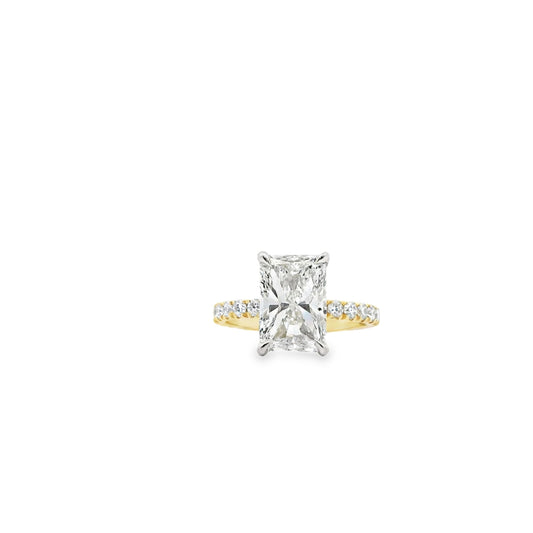 3.68 CTTW Accented Solitaire Ring