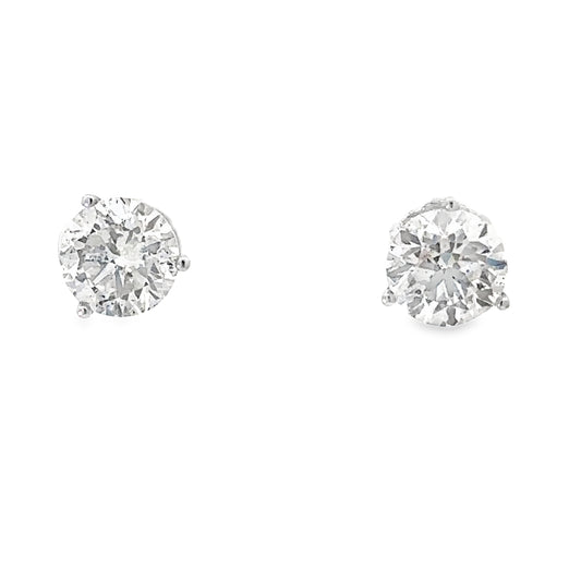 2.06 CTTW Solitaire Earrings