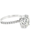 4.41 CTTW Accented Solitaire Ring