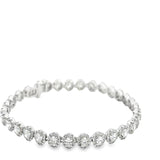 6.88 CTTW Halo Tennis Bracelet