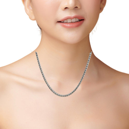7.54 CTTW Straight-line Necklace