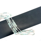 Designer H. Stern Aquamarine and Diamond 18Kt White Gold Bracelet (Lizard Collection)